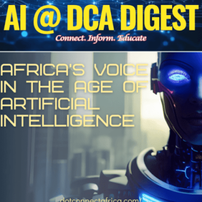 AI@DCADigest launch banner by DotConnectAfrica highlighting Africa-focused AI insights and policy discussions.