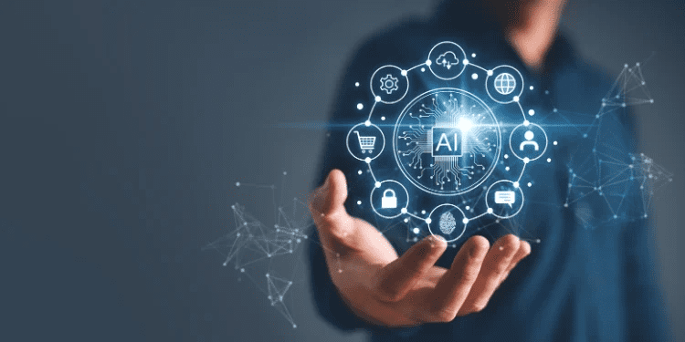 Digital graphic representing Kenya's 8th-place ranking in Africa for AI readiness, symbolizing the integration of technology across the country's economy and governance.